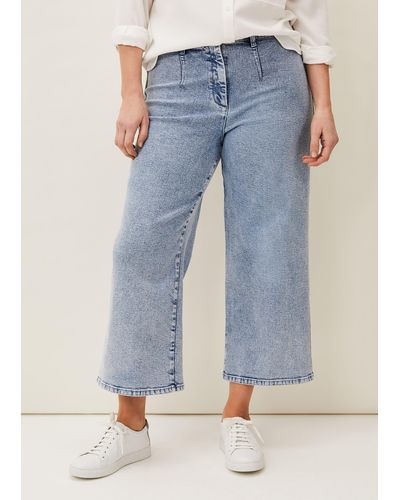 Phase Eight 's Nora Pale Denim Culotte - Blue