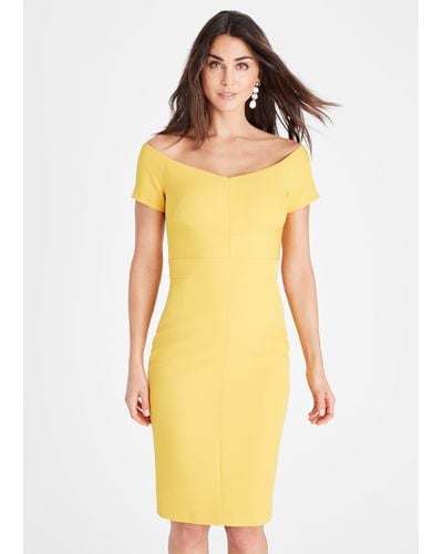 Damsel In A Dress 's Angalina Off Shoulder Dress - Yellow