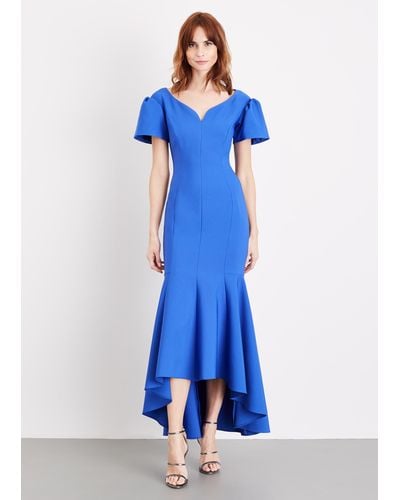 Damsel In A Dress 's Maddi Bardot Maxi Dress - Blue