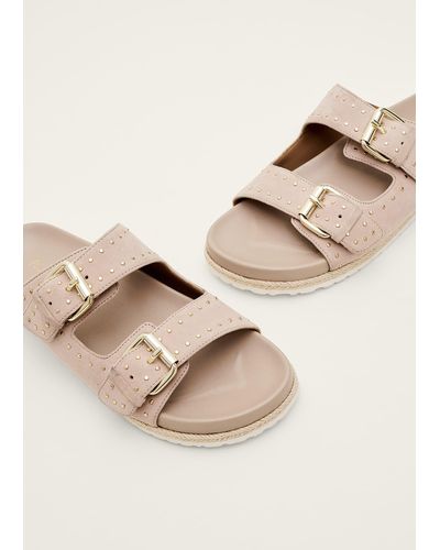 Phase Eight 's Double Buckle Sandal - Natural