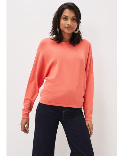 Phase Eight 's Olivian Fine Knit Jumper - Red