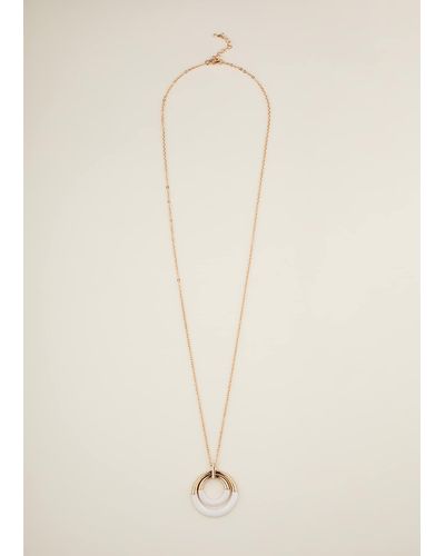 Phase Eight 's Two Colour Double Circle Long Necklace - Metallic