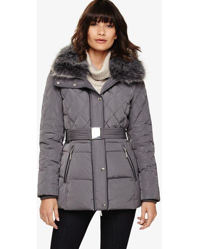 Phase Eight 's Deasia Short Quilted Puffer Jacket - Grey