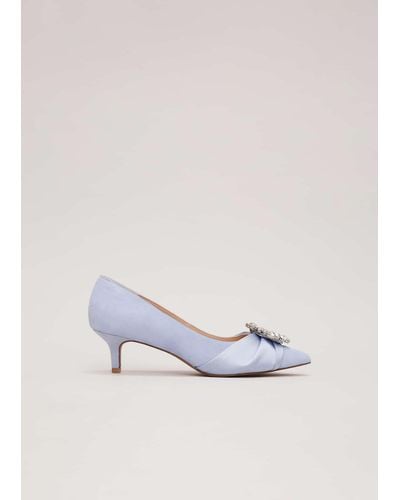 Phase Eight 's Embellished Kitten Heel Shoes - White