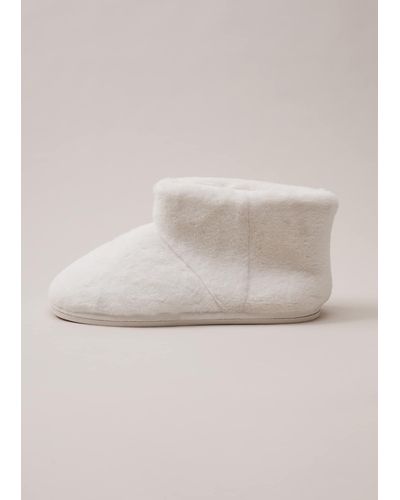Phase Eight 's Faux Fur Slipper Boots - Natural