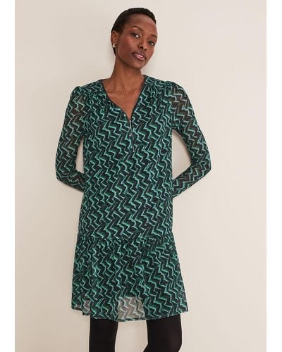 Phase Eight 's Dorathy Swing Mini Dress - Green