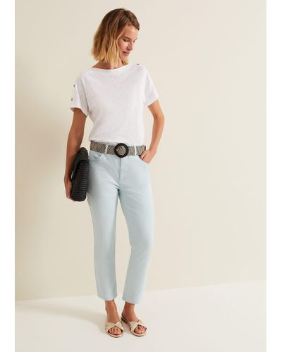 Phase Eight 's Lindsey Cropped Straight Leg Jean - Natural