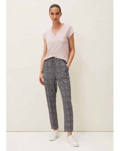 Phase Eight 's Coletta Abstract Print Tapered Jogger - Natural