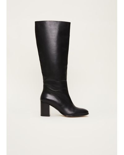 Phase Eight 's Leather Knee High Boots - Black