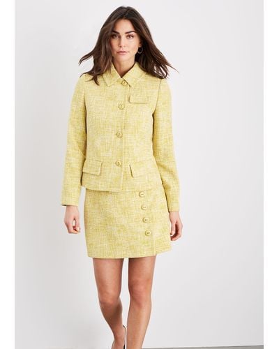 Damsel In A Dress 's Demelza Tweed Jacket - Yellow