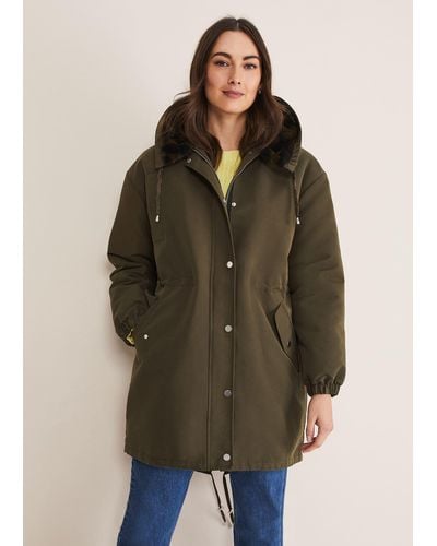 Phase Eight 's Clara Shower Proof Parka - Green
