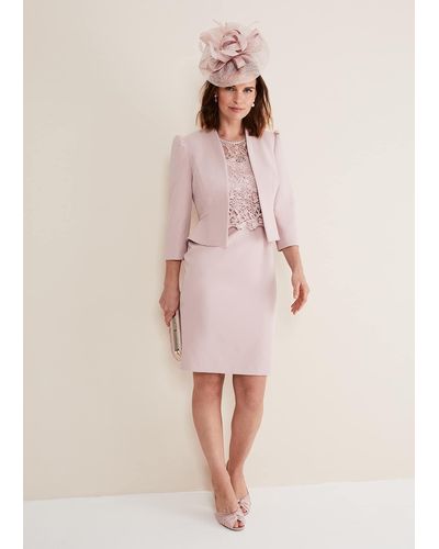 Phase Eight 's Isabella Bow Jacket - Pink