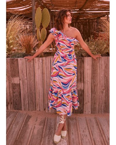 Phase Eight 's Tyra Wave Co-ord Midi Skirt - Multicolour