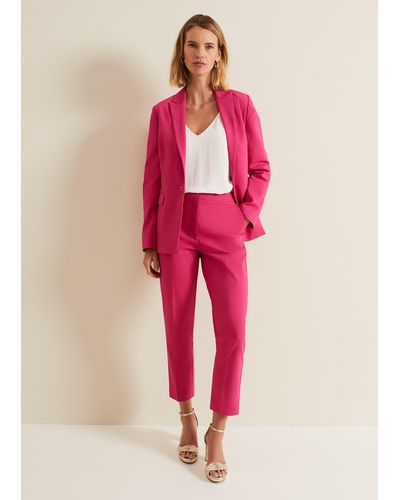 Phase Eight 's Ulrica Tapered Suit Trouser - Pink