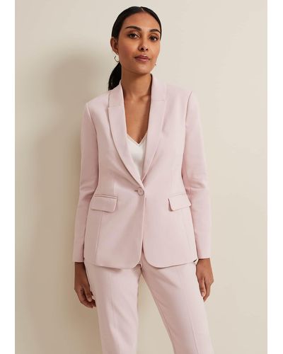 Phase Eight 's Petite Ulrica Fitted Jacket - Pink