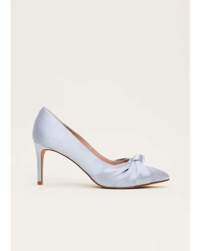 Phase Eight 's Satin Knot Front Court Shoe - White
