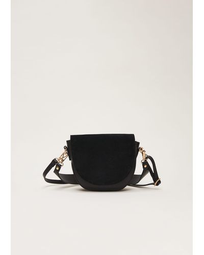 Phase Eight 's Suede Cross Body Bag - Black