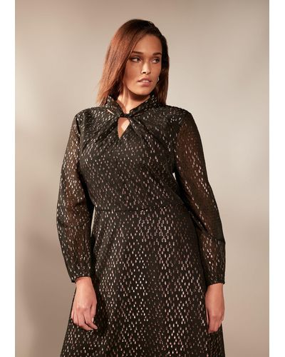 Phase Eight 's Bonnie Sparkle Jacquard Dress - Black