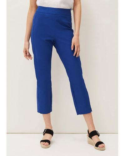 Phase Eight 's Louise Crop Trouser - Blue