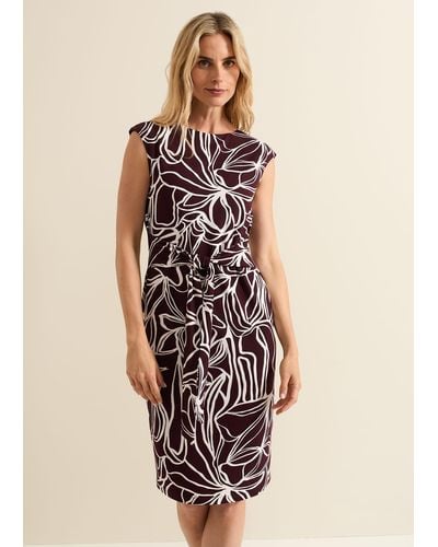 Phase Eight 's Sabrina Jersey Abstract Tie Midi Dress - Multicolour