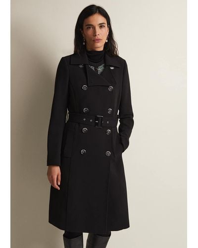 Phase Eight 's Layana Black Smart Trench Coat