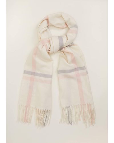 Phase Eight 's Sollie Check Scarf - Natural