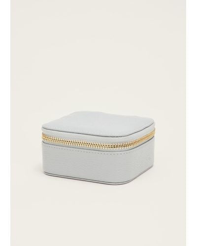 Phase Eight 's Small Leather Jewellery Box - Natural