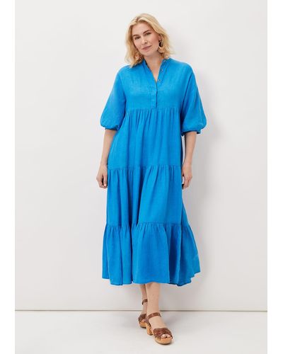 Phase Eight 's Gracie Tiered Maxi Dress - Blue
