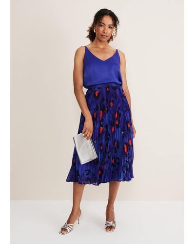 Phase Eight 's Clarisse Print Skirt - Blue