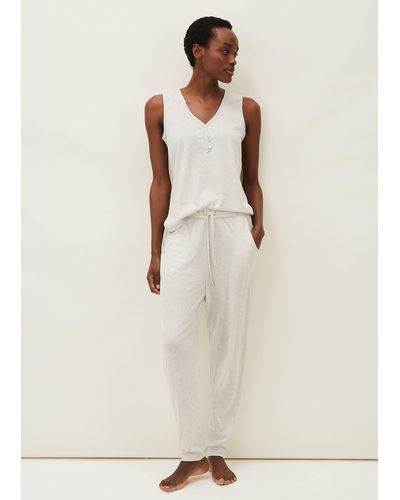 Phase Eight 's Vest Top And Trouser Pyjama Set - Natural