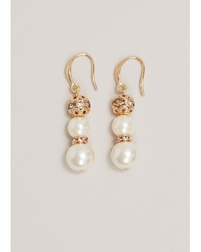 Phase Eight 's Bead And Pearl Earring - Natural