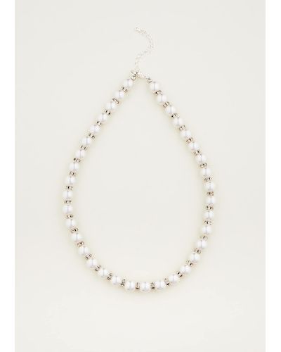 Phase Eight 's Pearl And Stone Necklace - White