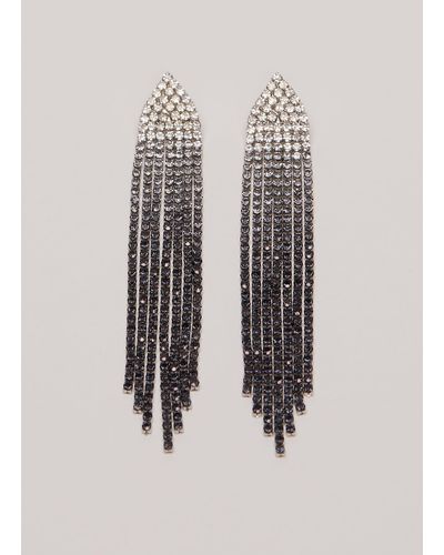Phase Eight 's Sparkly Drop Earrings - White