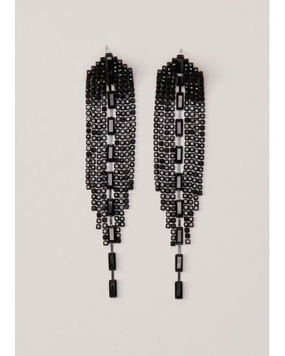 Phase Eight 's Graduated Stone Drop Earrings - Black
