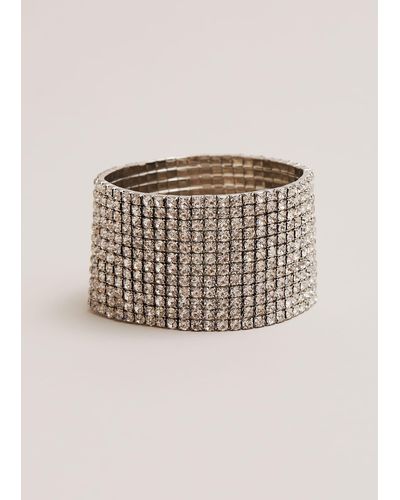 Phase Eight 's Wide Sparkle Bracelet - Natural