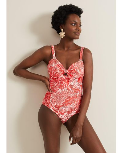 Phase Eight 's Fern Print Swimsuit - Pink