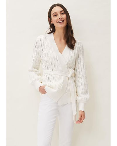 Phase Eight 's Monica Wrap Cardigan - Natural