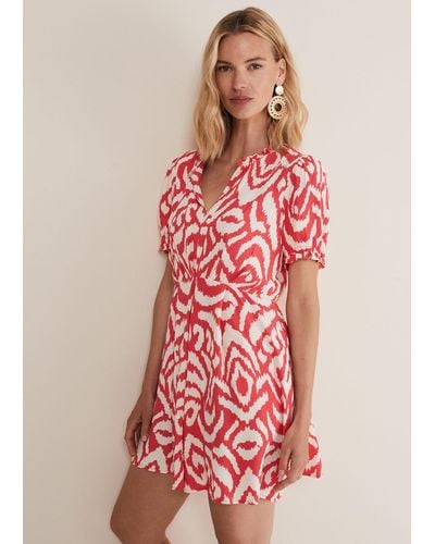 Phase Eight 's Rolanda Printed Playsuit - Red