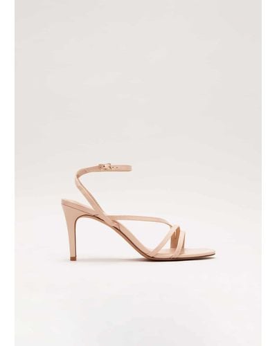 Phase Eight 's Patent Barely There Strappy Sandal - Natural