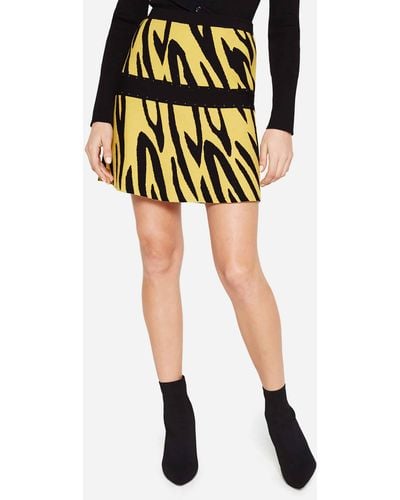 Damsel In A Dress 's Lia Zebra Knit Skirt - Black