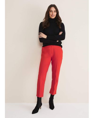Phase Eight 's Ulrica Straight Leg Trousers - Red