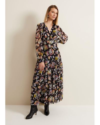 Phase Eight 's Sandra Floral Maxi Dress - Natural