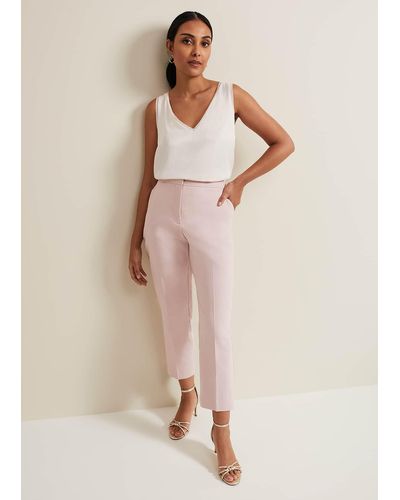Phase Eight 's Petite Ulrica Tapered Suit Trouser - Pink