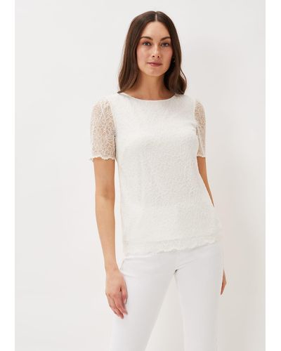 Phase Eight 's Gianina Lace Top - White
