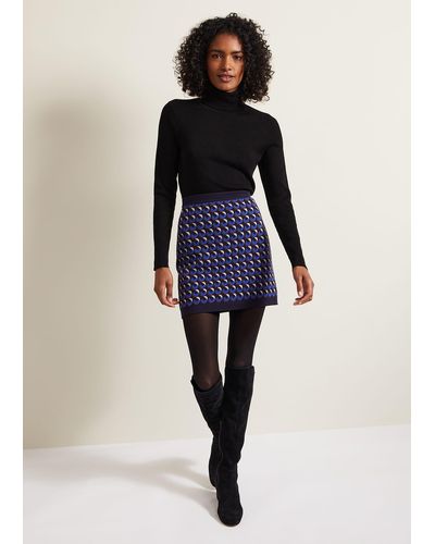 Phase Eight 's Nicole Geo Twin Set Skirt - Blue