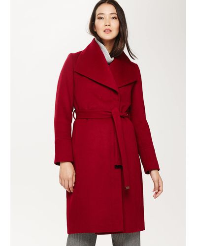 Phase Eight 's Nicci Belted Wool Coat - Red