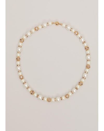 Phase Eight 's Bead And Pearl Necklace - Natural