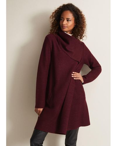Phase Eight 's Bellona Knit Coat - Red
