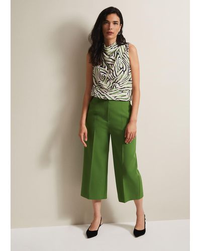 Phase Eight 's Aubrielle Wide Leg Culottes - Green
