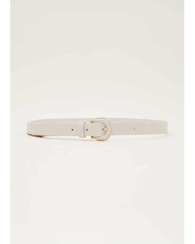 Phase Eight 's Self Covered Leather Waist Belt - Natural